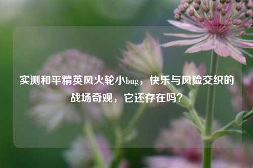 实测和平精英风火轮小bug,快乐与风险交织的战场奇观,它还存在吗?