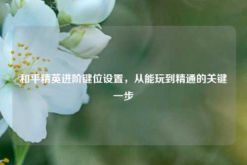 和平精英进阶键位设置，从能玩到精通的关键一步