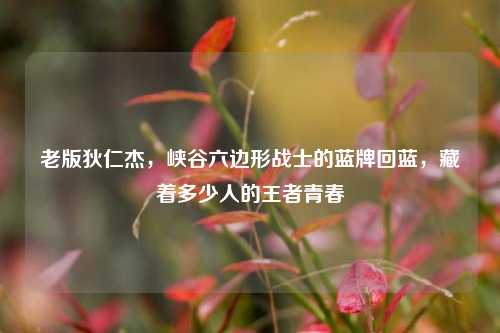 老版狄仁杰,峡谷六边形战士的蓝牌回蓝,藏着多少人的王者青春