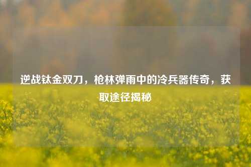 逆战钛金双刀，枪林弹雨中的冷兵器传奇，获取途径揭秘
